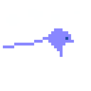 pixel art of a flying mouse-type thing